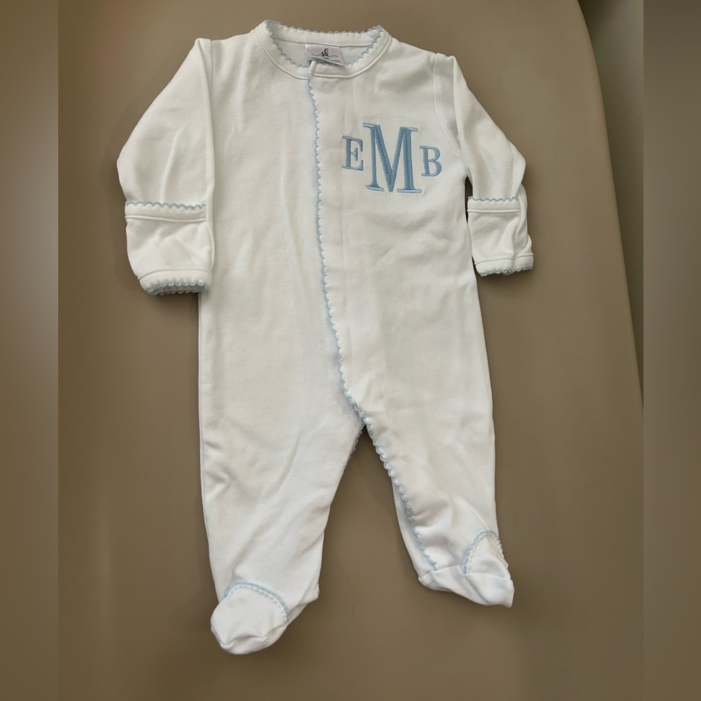 Never worn newborn EMB one piece